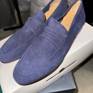 Aldo Men's Navy Blue Suede Loafers (Size 10.5)